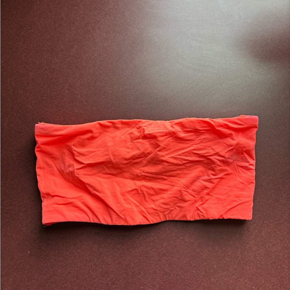 SKIMS Neon Coral bandeau Top Size Small